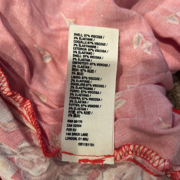 NWT FREE PEOPLE ponderosa mini dress in strawberry combo - Picture 11 of 15